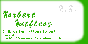 norbert hutflesz business card